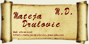 Mateja Drulović vizit kartica